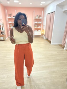 Pantalon Nour terracotta