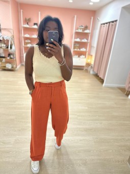 Pantalon Nour terracotta