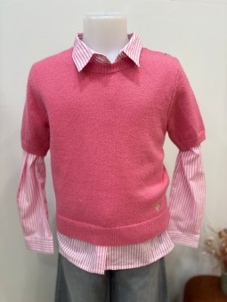 Pull Camélia Fushia