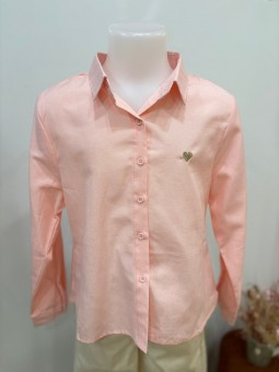 Chemise uni Cœur doré