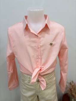 Chemise uni Cœur doré