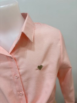 Chemise uni Cœur doré