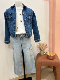 Veste en jean "AMOUR"