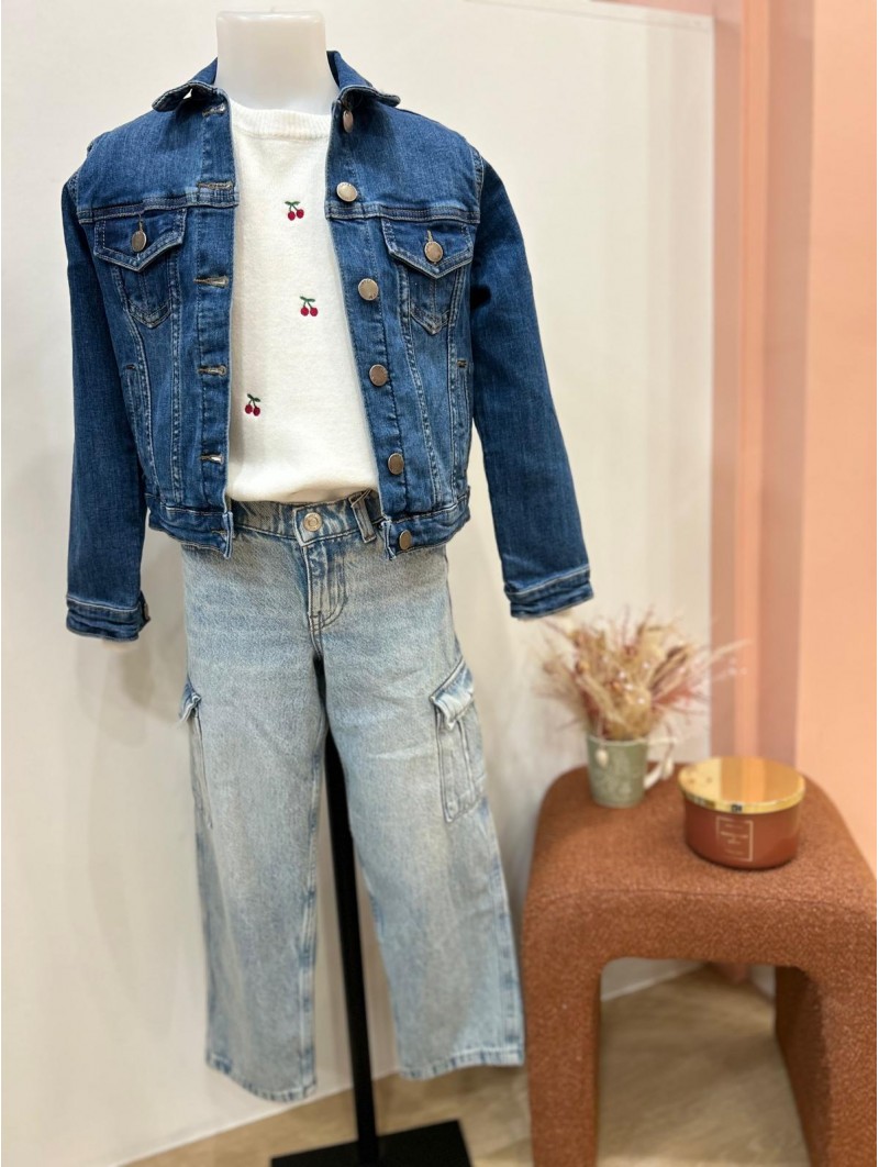 Veste en jean "AMOUR"