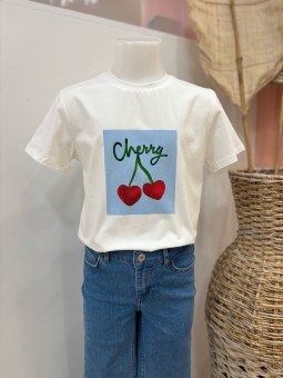 Tee-shirt Cherry Bleu