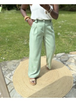 Pantalon Léo vert d'eau