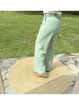 Pantalon Léo vert d'eau