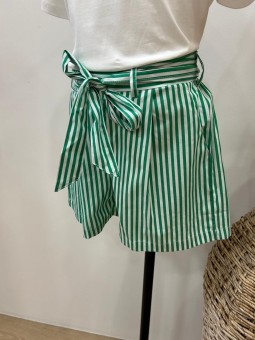 Short rayé Anna vert