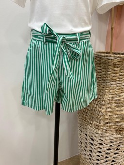 Short rayé Anna vert