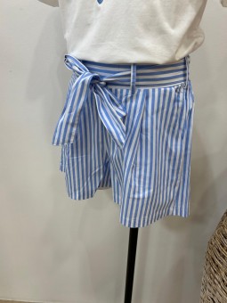 short rayé Anna bleu