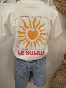 Tee shirt "Le Soleil" blanc