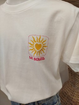 Tee shirt "Le Soleil" blanc