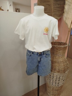 Tee shirt "Le Soleil" blanc