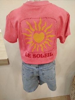 Tee shirt "Le Soleil" fuschia