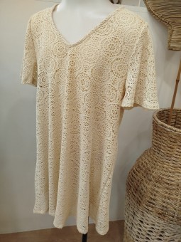 ROBE EN CROCHET BEIGE