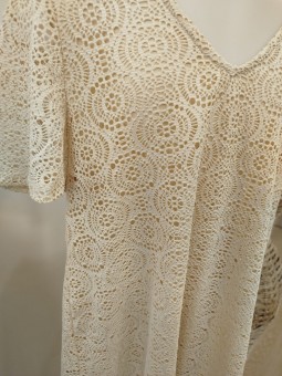 ROBE EN CROCHET BEIGE