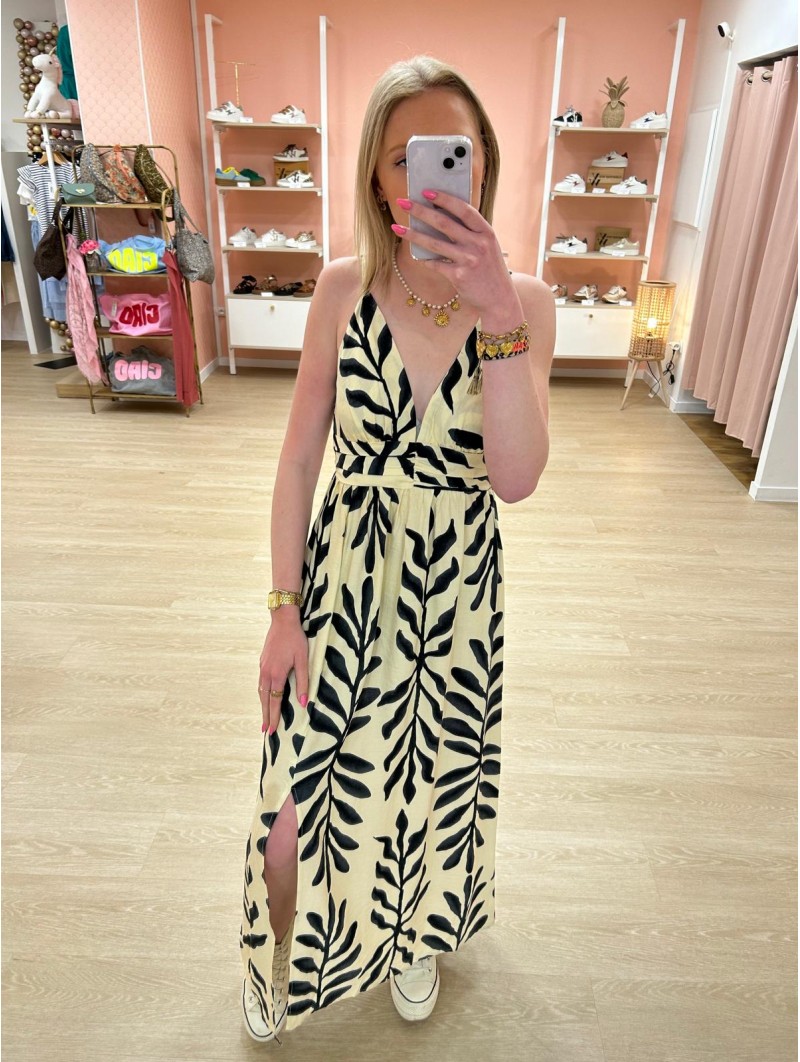 Robe longue Selene Noire