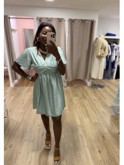 Robe courte vert d'eau