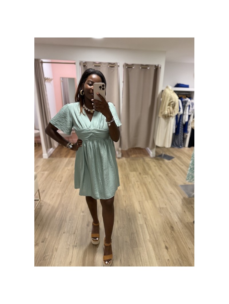 Robe courte vert d'eau