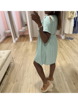 Robe courte vert d'eau