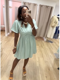 Robe courte vert d'eau